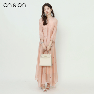 套装 ON＆ON 韩系慵懒风刺绣户外出游防晒长袖 新款 安乃安2025秋季