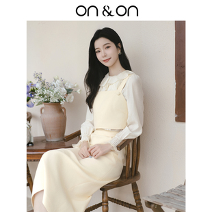 安乃安2025冬季 减龄气质背心 新款 套装 直筒半裙 小香风时尚 ON＆ON