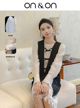 ON＆ON/安乃安【高智流光风】26春季新款韩系通勤风减龄精致小衫