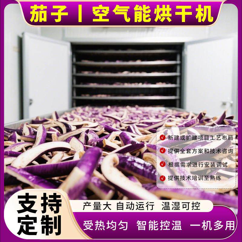 茄子烘干机 大型茄子干条片烘干整套设备 空气能蔬菜脱水烘干设备