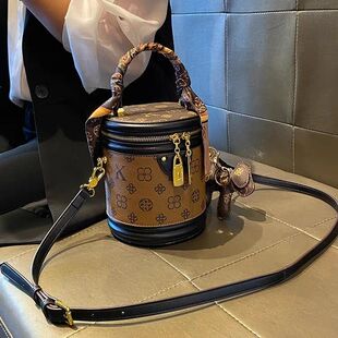 轻奢爆款 高级感发财桶百搭小圆包潮 高颜值水桶包包女2024韩版 新款