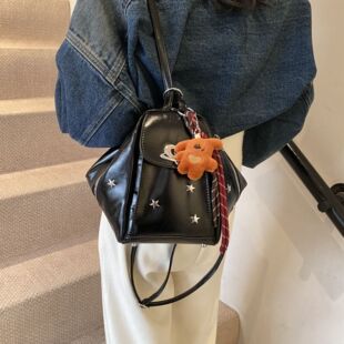2025女时尚 韩国高颜值新款 百搭大容量书包通勤小众复古背包双肩包