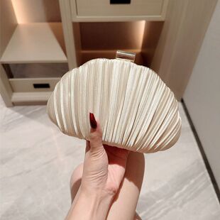 气质浪漫贝壳包晚宴包女士手抓包新娘包包酒会派对包单肩包链条包