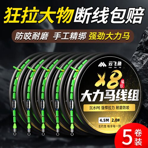 正品大力马线组成品主线鱼线全套