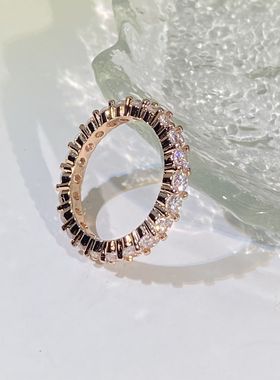 tiktok 单排钻戒指女畅销货源尾戒 ring