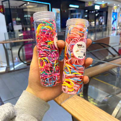 韩国彩色一次性橡皮筋儿童不伤发小号加厚女宝宝发圈皮筋