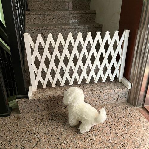 宠物围栏狗笼隔断拦狗栅栏阳台隔离门可伸缩栅栏门挡狗挡猫兔护栏