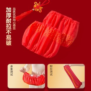 套婚房喜庆加厚家用防滑客人耐磨乔迁过年脚套 红色一次性无纺布鞋