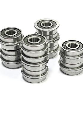 工厂直销F695-2RS法兰滚珠轴承5x13x4mm双密封镀铬钢法兰轴承20件