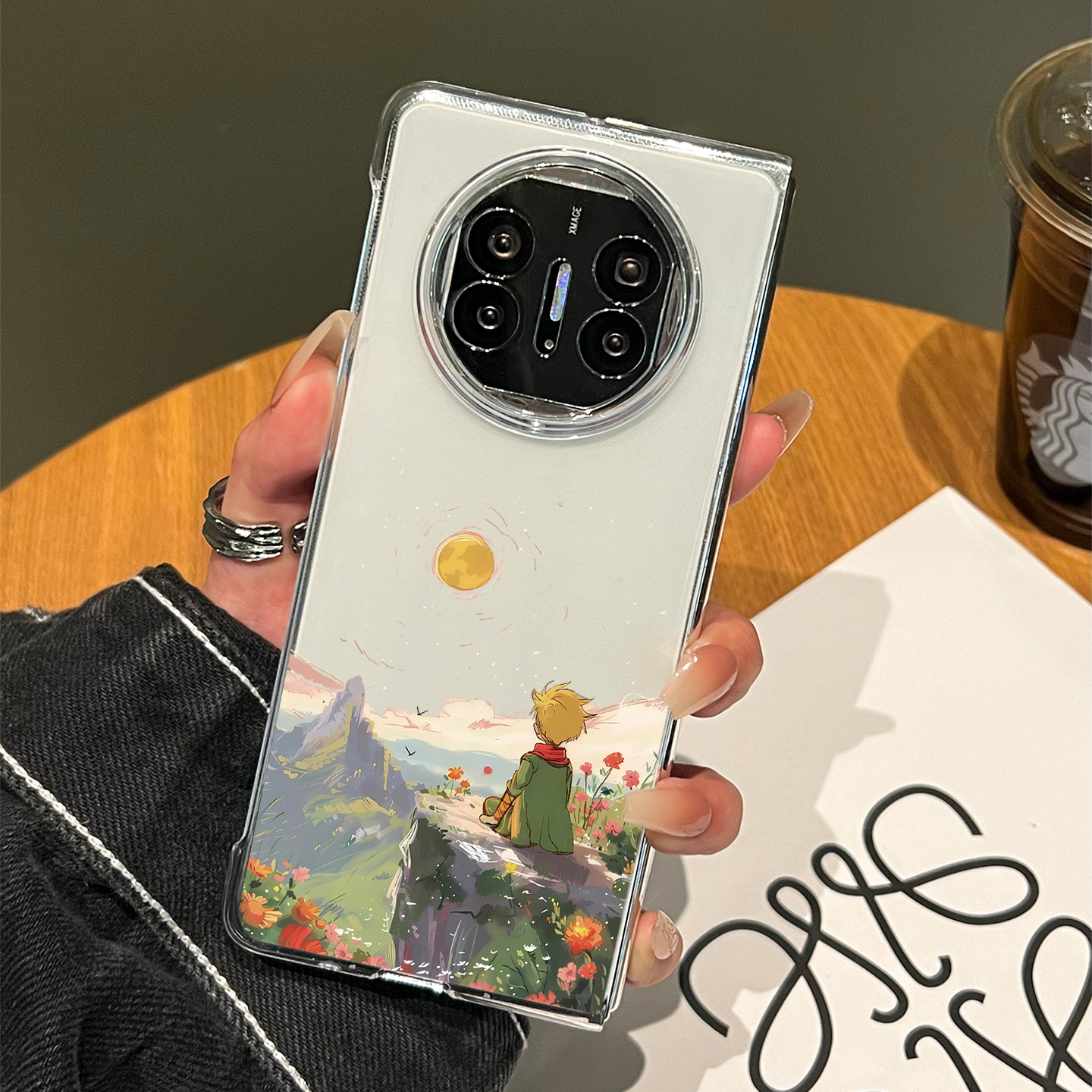 适用华为X6手机壳新款matex6典藏版落日小王子metax5小众高级感折叠屏保护套X5全包防摔透明外壳X3独特好看的