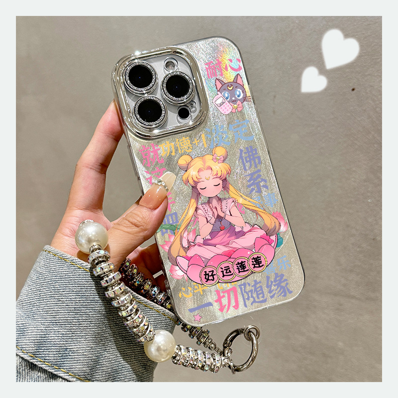 苹果中国风好运莲莲美少女手机壳