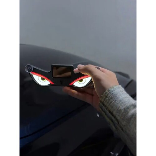 恶魔之眼眨眼车灯汽窗呼吸灯后窗示廓灯LED免接线USB未来感眼镜灯