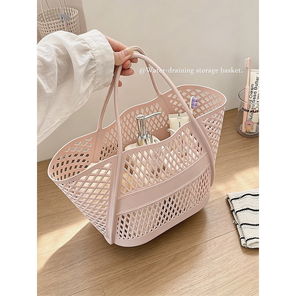 洗澡篮手提澡筐女塑料洗浴提篮学生宿舍洗漱筐游泳篮子沥水收纳篮