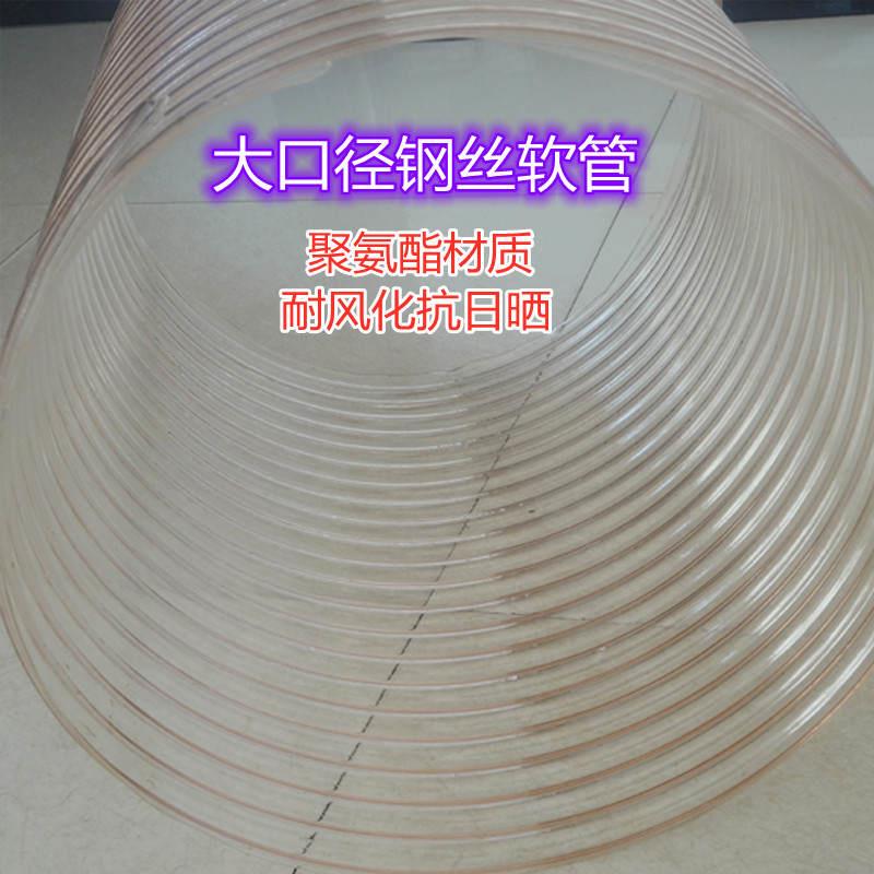 速发钢丝波纹管耐高温风管pu塑料管大口径400|500|600通风管螺旋