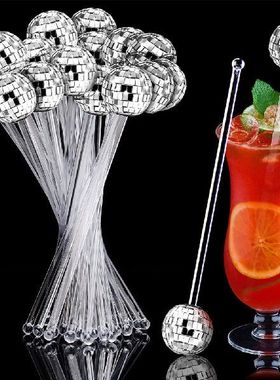极速Disco Cocktail Stirrers Practical PlLastic Cake Stick Fo