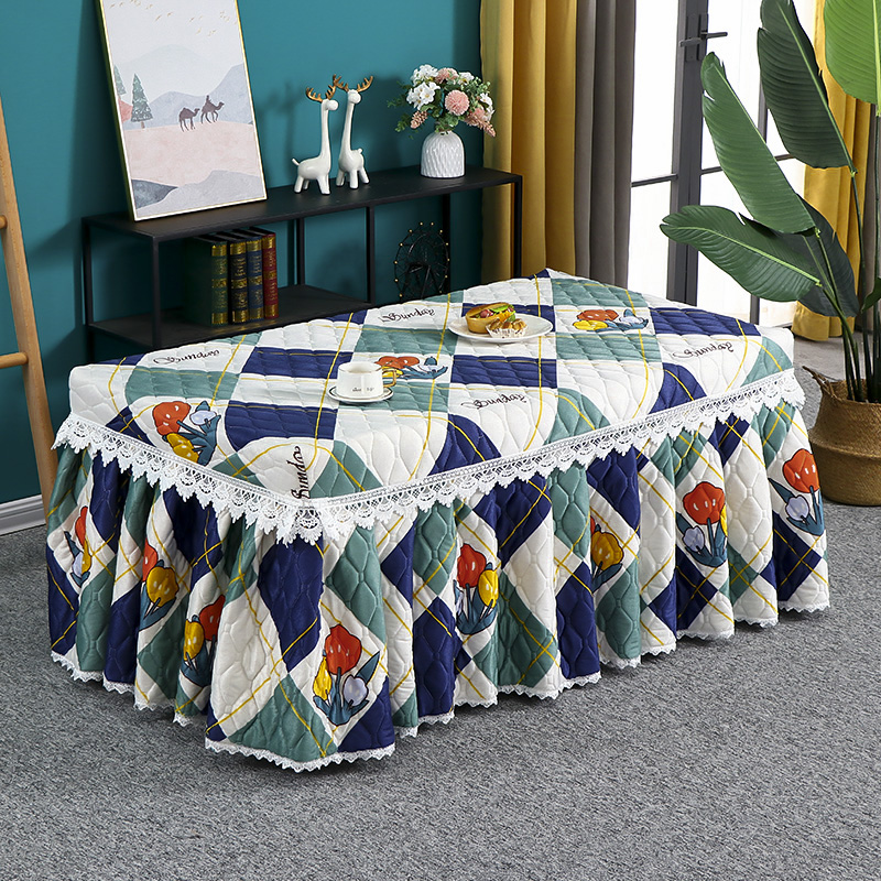 极速新新款加厚烤火桌罩电炉罩烤火被电烤L炉罩套长方形桌布皮套