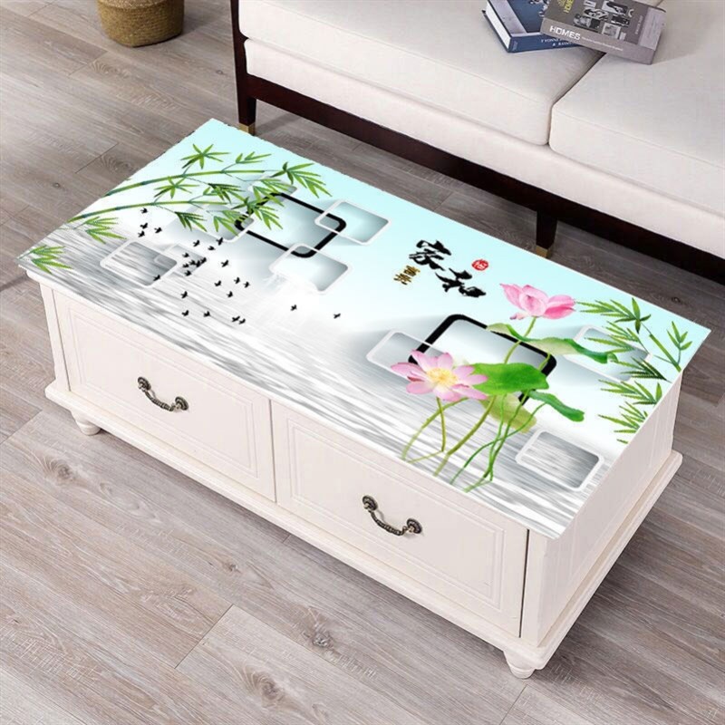 极速3D立体印花桌布PrVC软玻璃桌垫防水防油防烫茶几垫子餐桌布长