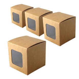 极速10pcs Kraftk Paper Packaging Gift Box Square Cardboard B