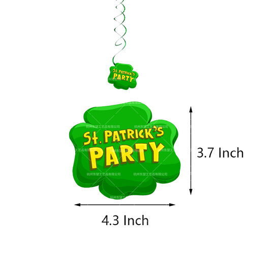 新品St. Patricks Day rSpiral Ribbon Hanging Ornament Irish