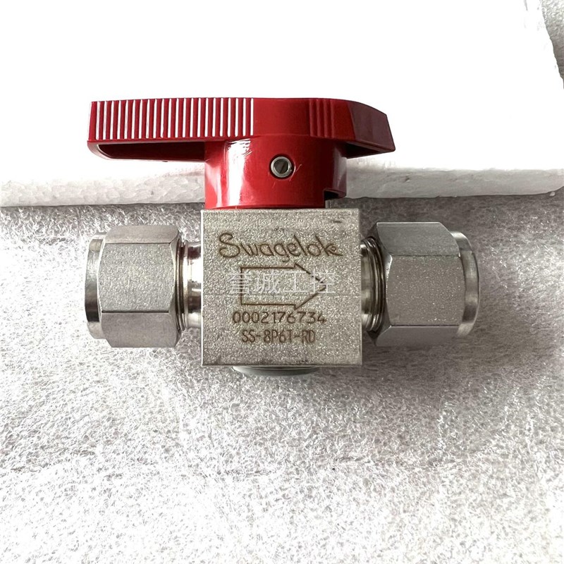 极速Swagelok世伟洛克SS-8P6T-RD,1/2S卡套旋塞阀,红色手柄