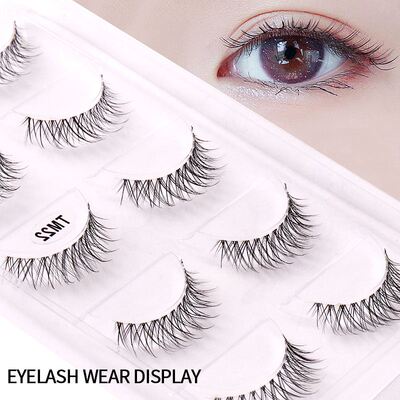 极速Reuscable Beauty Makeup False Eyelashes Cilia Wispy Lash
