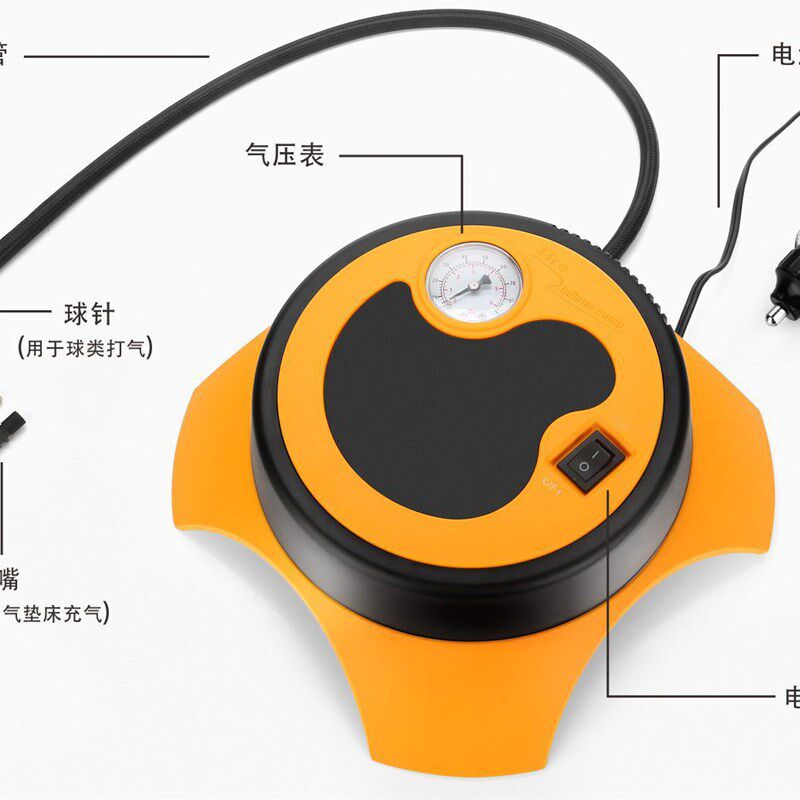 新品车载b28缸快速打气机 可携式汽车电动轮胎多功能12v加气泵60