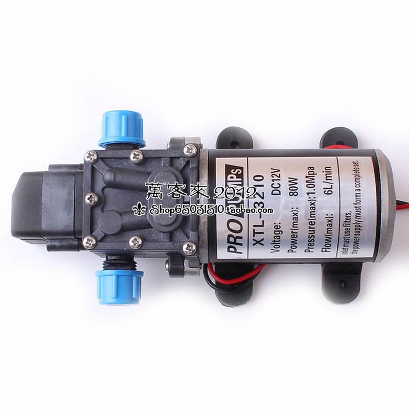 极速12V 24V 80W高压水泵 洗B车水泵 电动隔膜泵 自吸 带压力开关