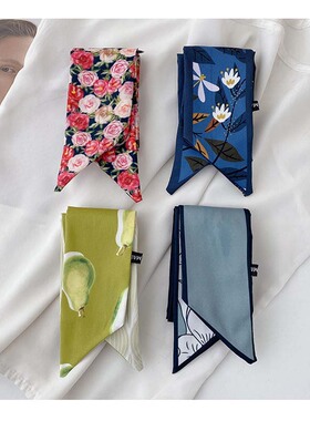 极速Satin Ribbion Hair Bands Retro Square Scarf Women New Fa