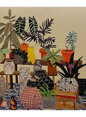 极速北欧风小清新k绿色客厅绿植花卉装饰画玄关餐厅小众艺术卧室