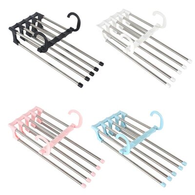 极速5 in 1 Pant Rack Clothews Hanger Rack Retractable Clothe