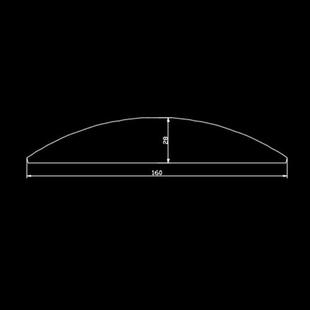 极速精选吊灯配件玻璃片16厘米半圆灯片灯具打砂磨V砂替换玻璃灯