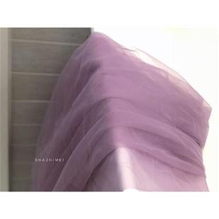 极速面料布料网h纱瑞士网软网汉服头纱蓝色紫色红色头纱婚纱礼服