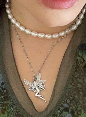 极速Vintage Fashion pStatement Angel Fairy Pendant Necklace