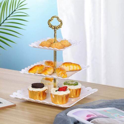 极速1/3 Tier Cake Stand Tray  European Afternoon Tea Fr.uit