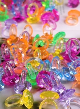 极速戒指造型儿童宝石特大塑料钻戒道具摆件收Q藏水晶首饰奖励幼