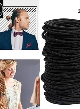 极速.Hot Black Elastic Hair Bands 30 pcs Hair TiesV for Thic