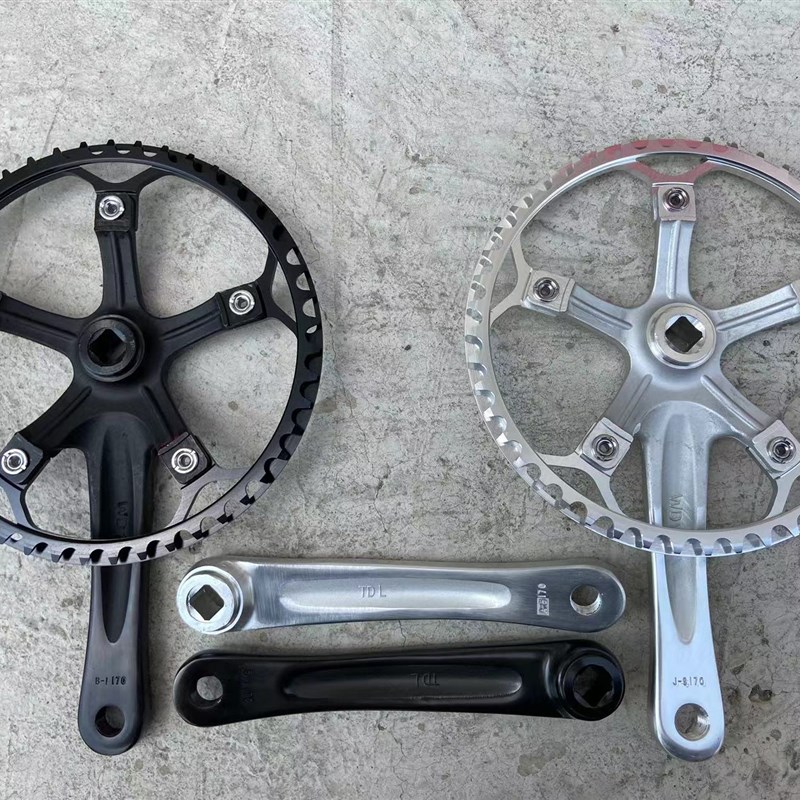 极速复古通勤车方孔曲柄大齿盘小z轮自行车改装单碟片 7/8/9变速