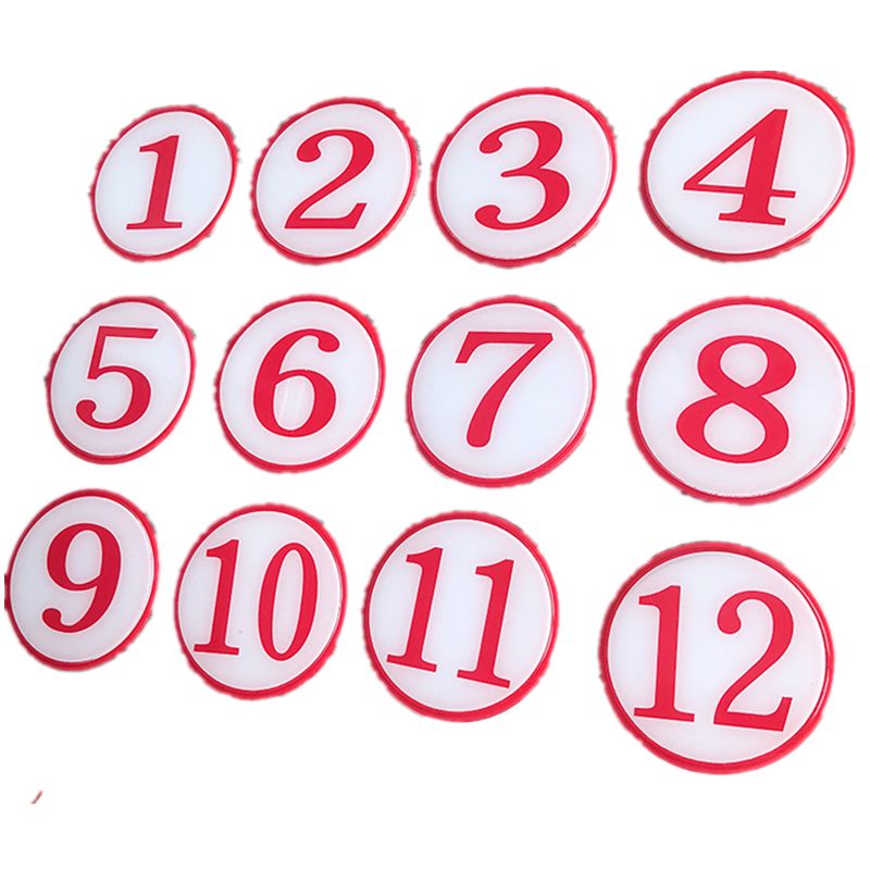 极速撕开即贴数字号码牌桌号贴圆形号码牌K床位牌数字标牌网咖桌
