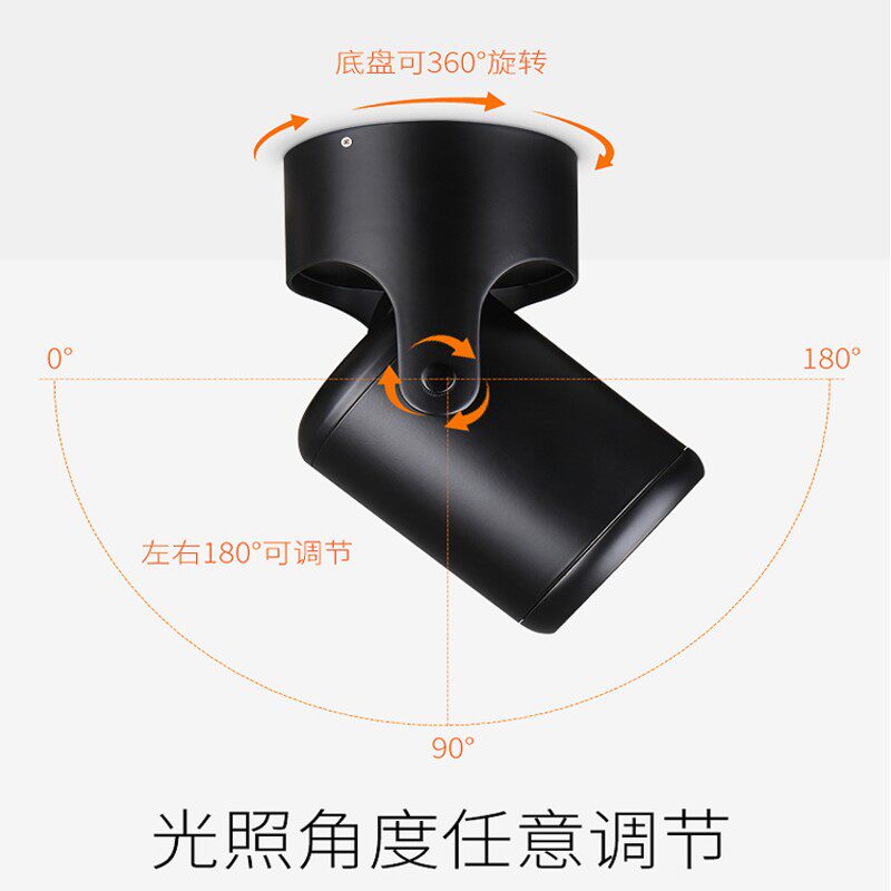 极速明装万向可调吸顶o灯全光谱植物生长灯室内花卉绿植仿太阳光