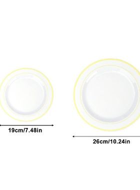 极速Plastic Dishes Dinner Plates 25pcs 7.5inch 19cm WXhite G