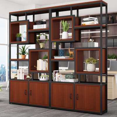 极速。铁艺e置物架办公室屏风隔断客厅玄关展示架饭厅落地花架书