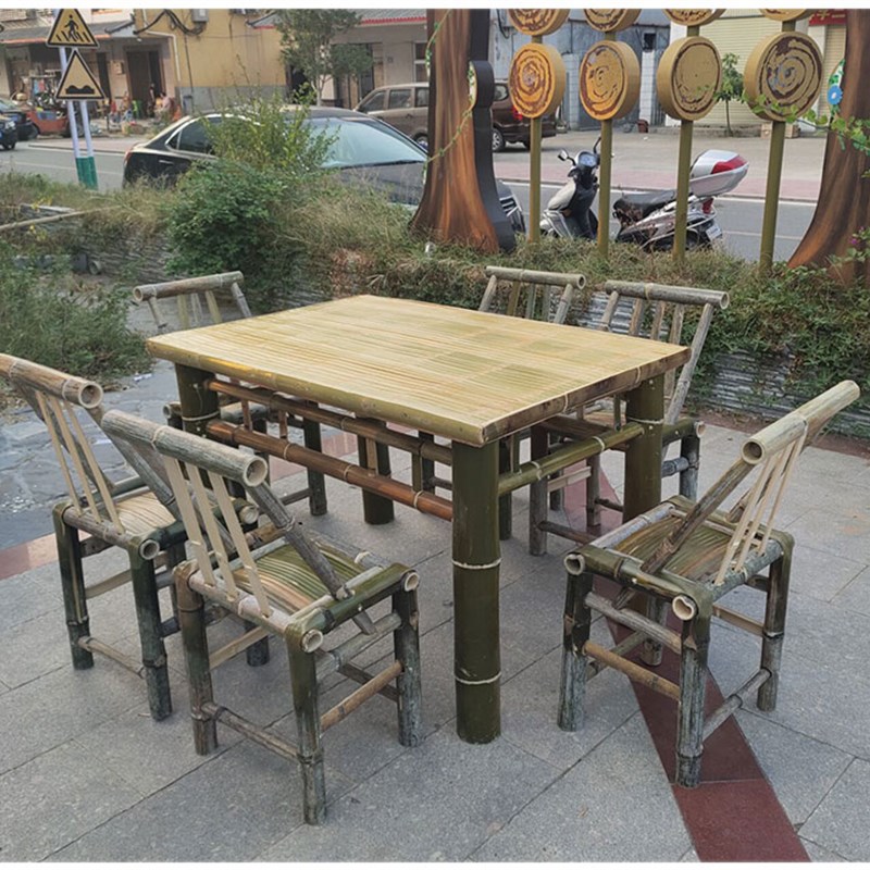 极速竹编桌椅组合l椅手工老式竹编藤椅子家用阳台竹茶桌椅组合茶