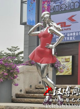 极速定制做不锈钢雕塑男孩逛街情景人F物雕像玻璃钢商业街户外商