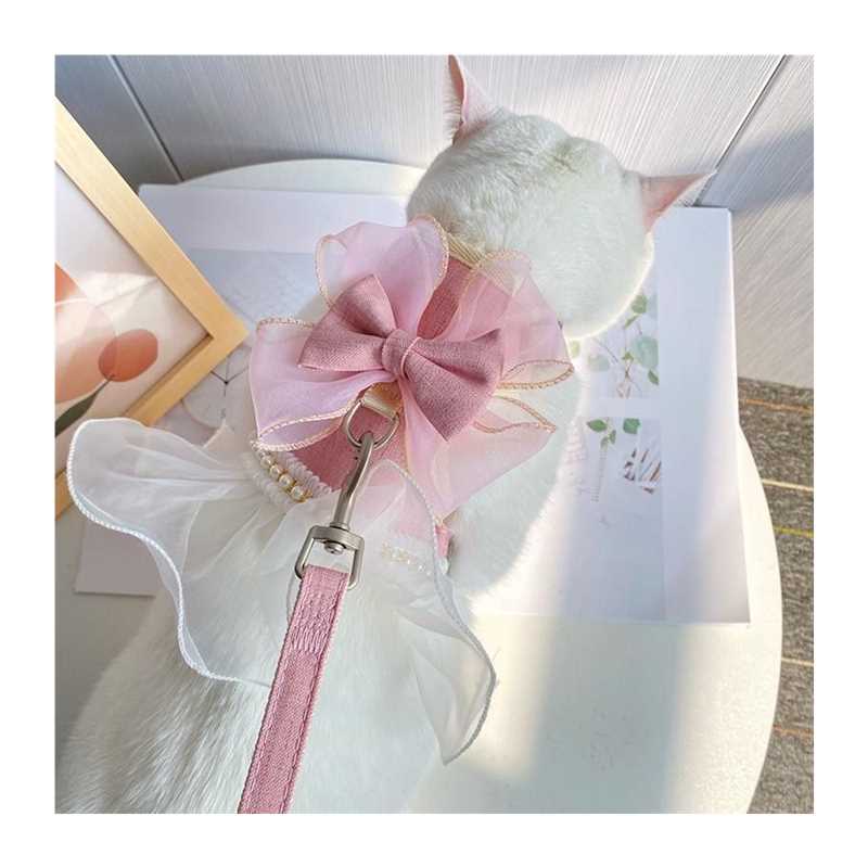 极速猫咪牵引绳仙女背心式胸抱婴袋外出猫咪栓猫链子W防挣脱溜猫