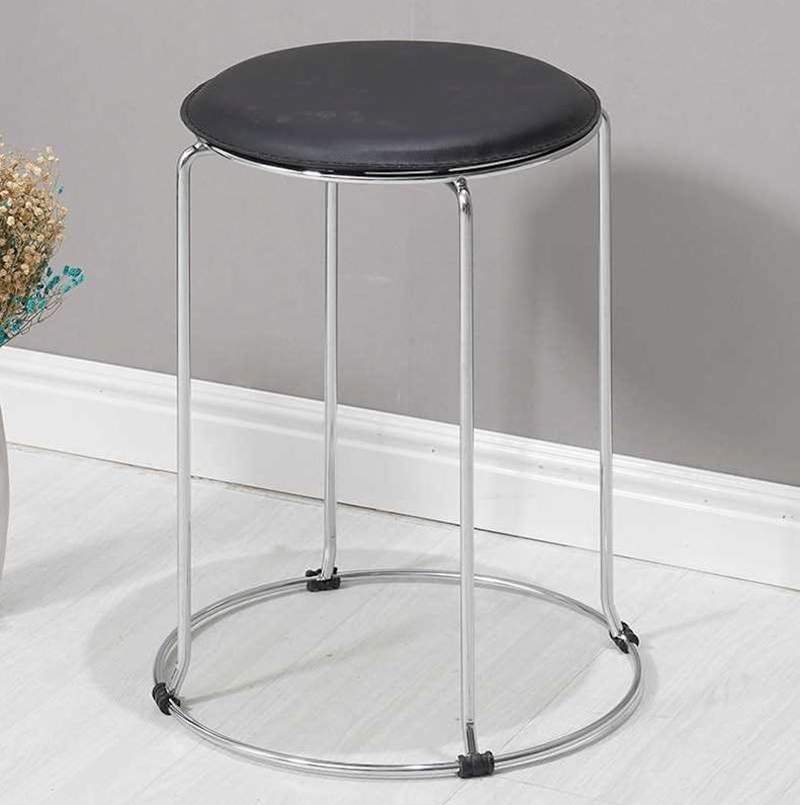 极速叠加实心钢筋塑料q凳子家用饭厅饭店食堂可叠放圆凳小板凳椅