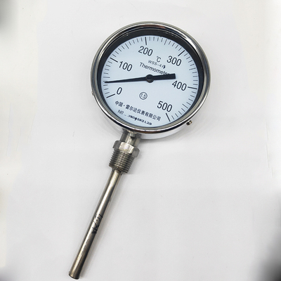 极速。双金属温度计WSS413锅炉蒸汽工业温度表4分芽100 150. 500