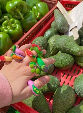 极速Greengrocers Veg CAollection 小众手工蔬菜系列戒指