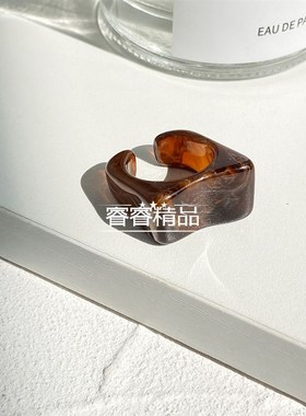 极速Hot sale ring retro simple temperament Resin jVoint ring