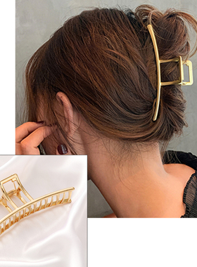 极速2021 New Women Elegant GoldA Hollow Geometric Metal Hair