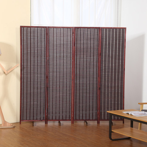 极速中式实木f屏风卧室遮挡隔断家用客厅经济型折叠墙移动装饰简